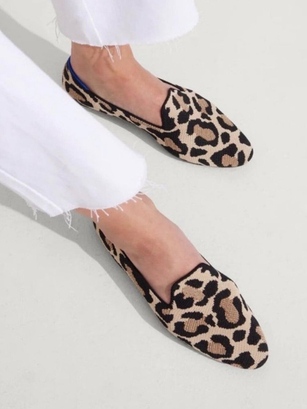 Rothys The Almond Loafer in Desert Cat Size 6.5 Leopard Print Flats Classic Chic